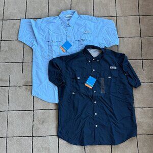 NWOT 2 FOR 1 - Columbia Men's Bahama II Short Sleeve Shirt